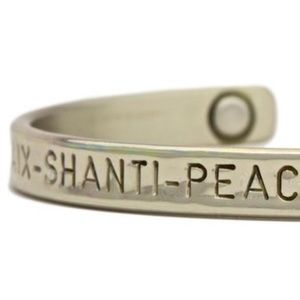 NEW Peace Silver Magnetic Bracelet by Sergio Lub